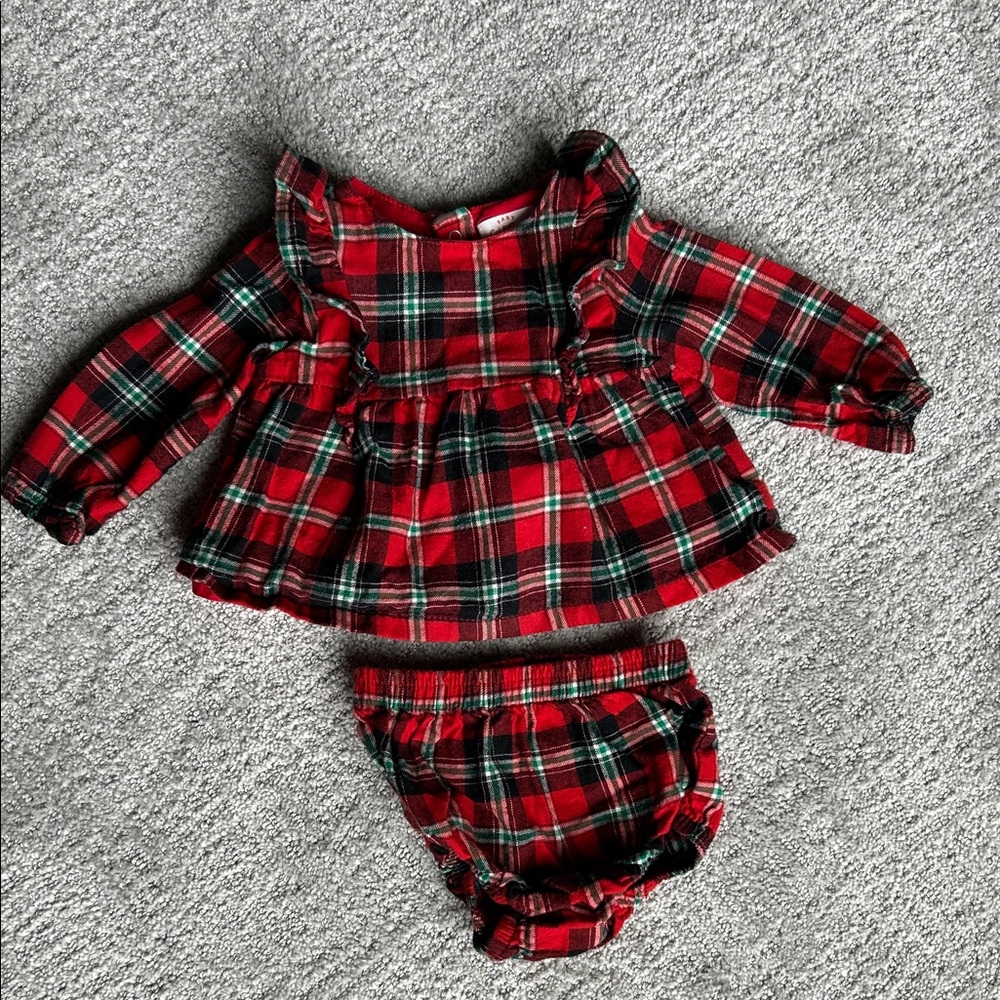 Cat & Jack Red Plaid Kids Matching Set